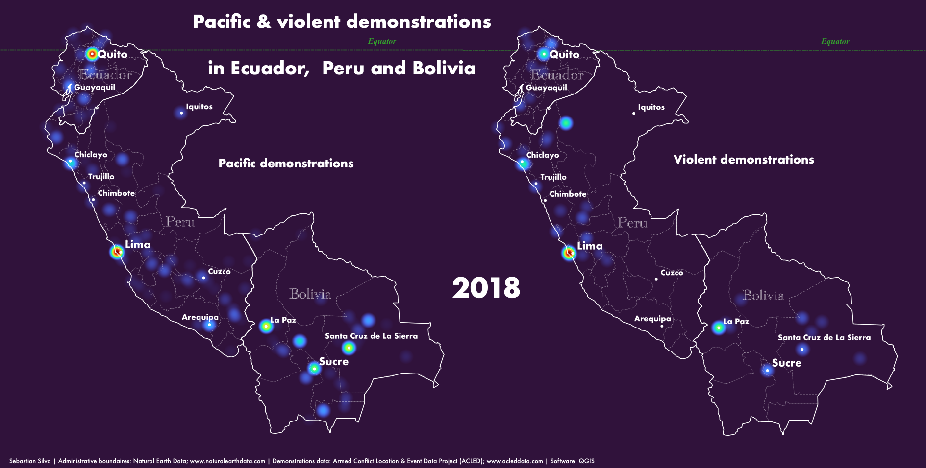 Demonstrations in the Andean region,2018