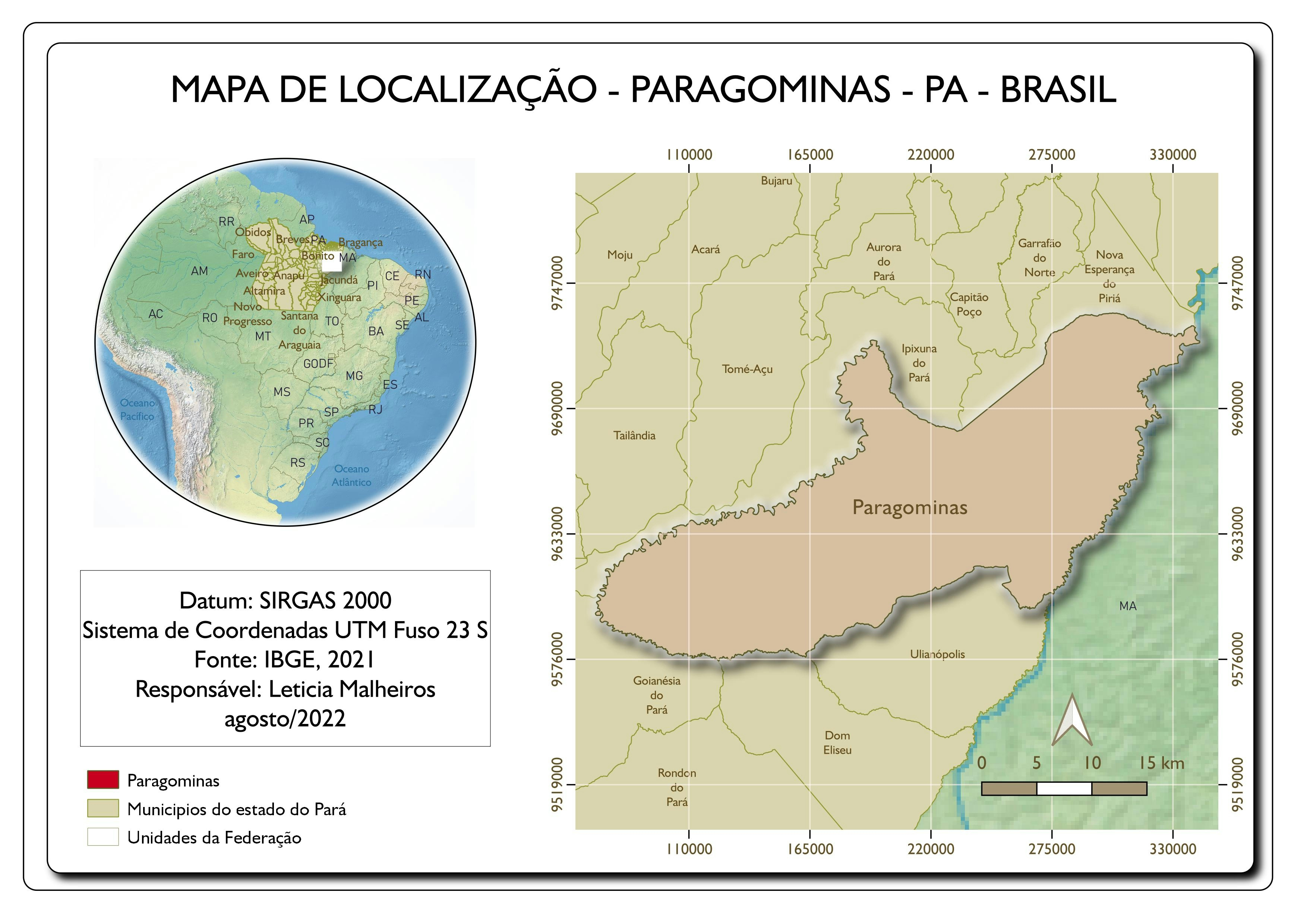 Mapa de Localização - Paragominas - PA