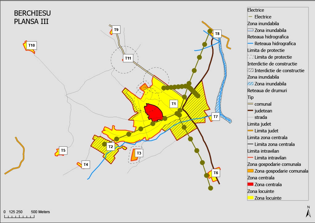 Urban plan of Berchiesu