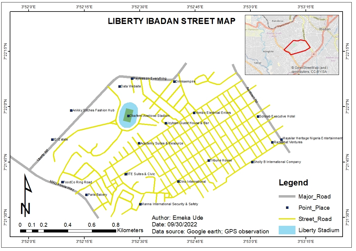 Liberty Ibadan Street Map