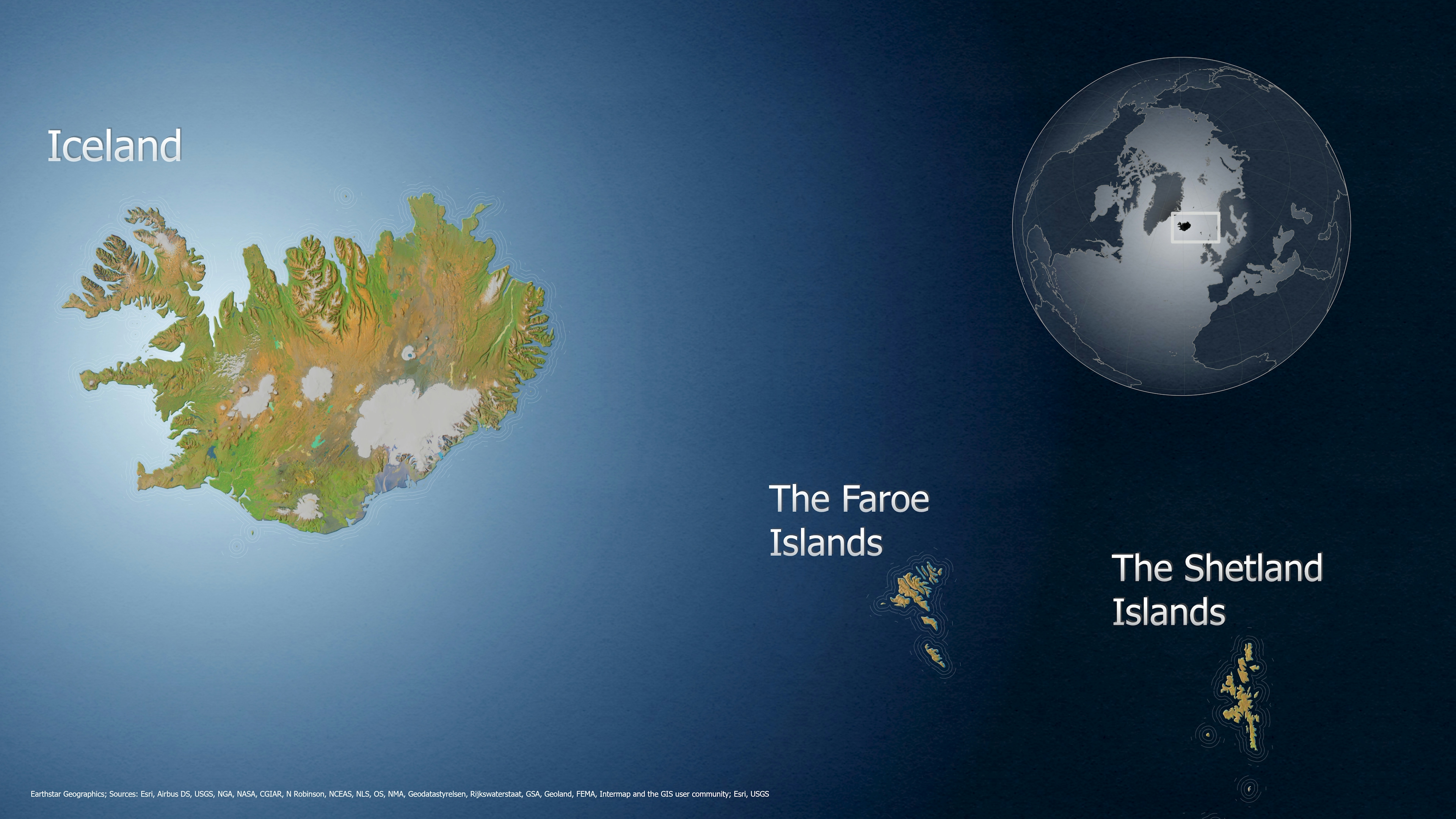 Iceland, the Faroe and Shetland Islands