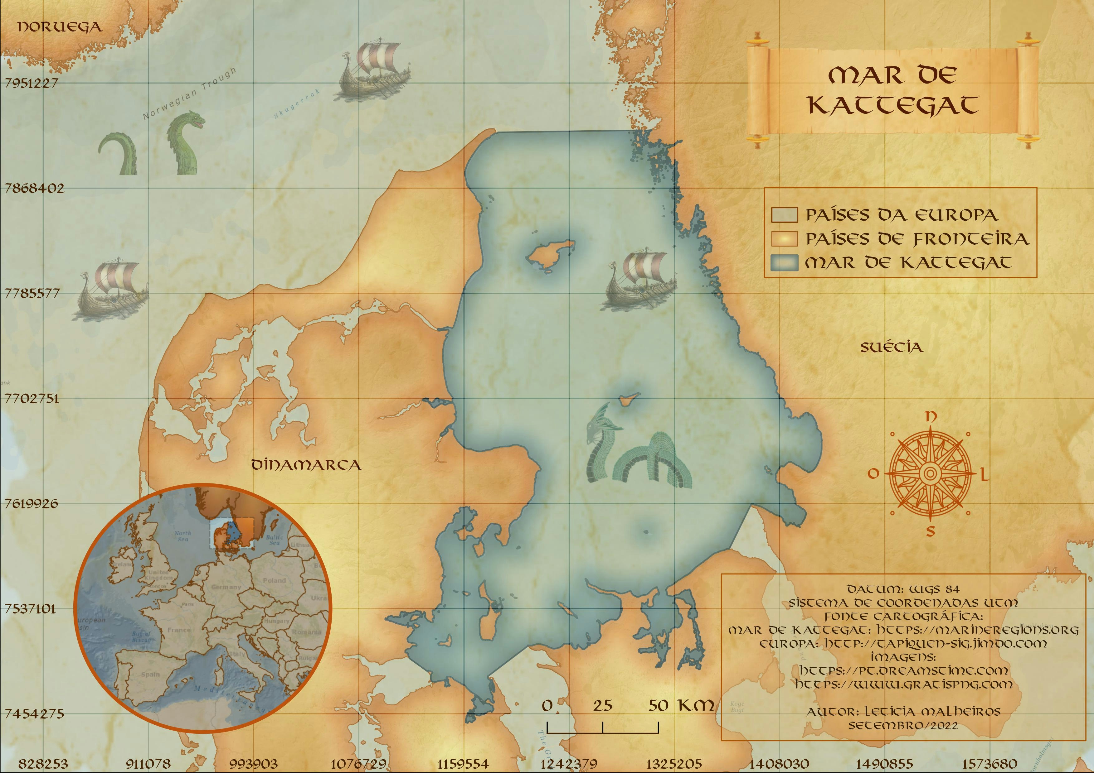 Mapa Artístico - Mar de Kattegat