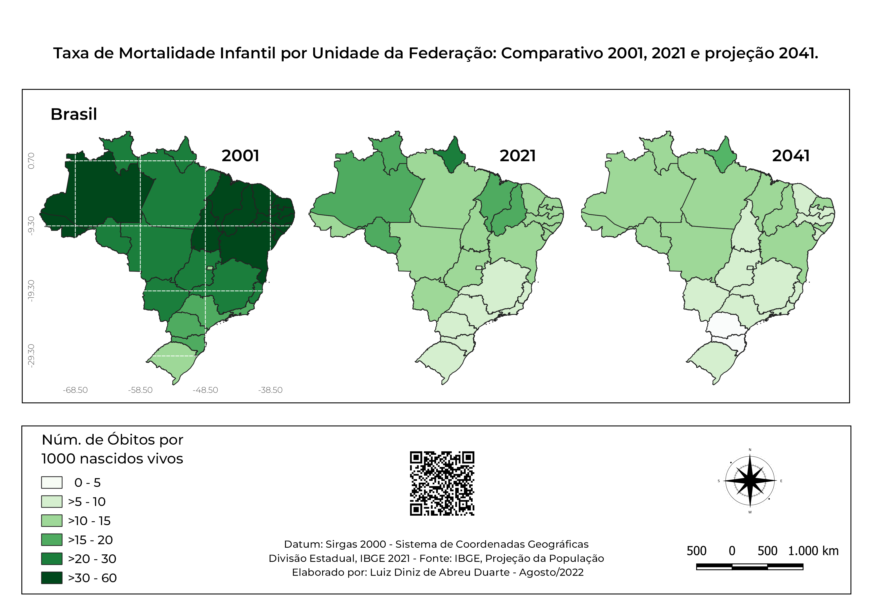 Brasil - Mortalidade Infantil por UF