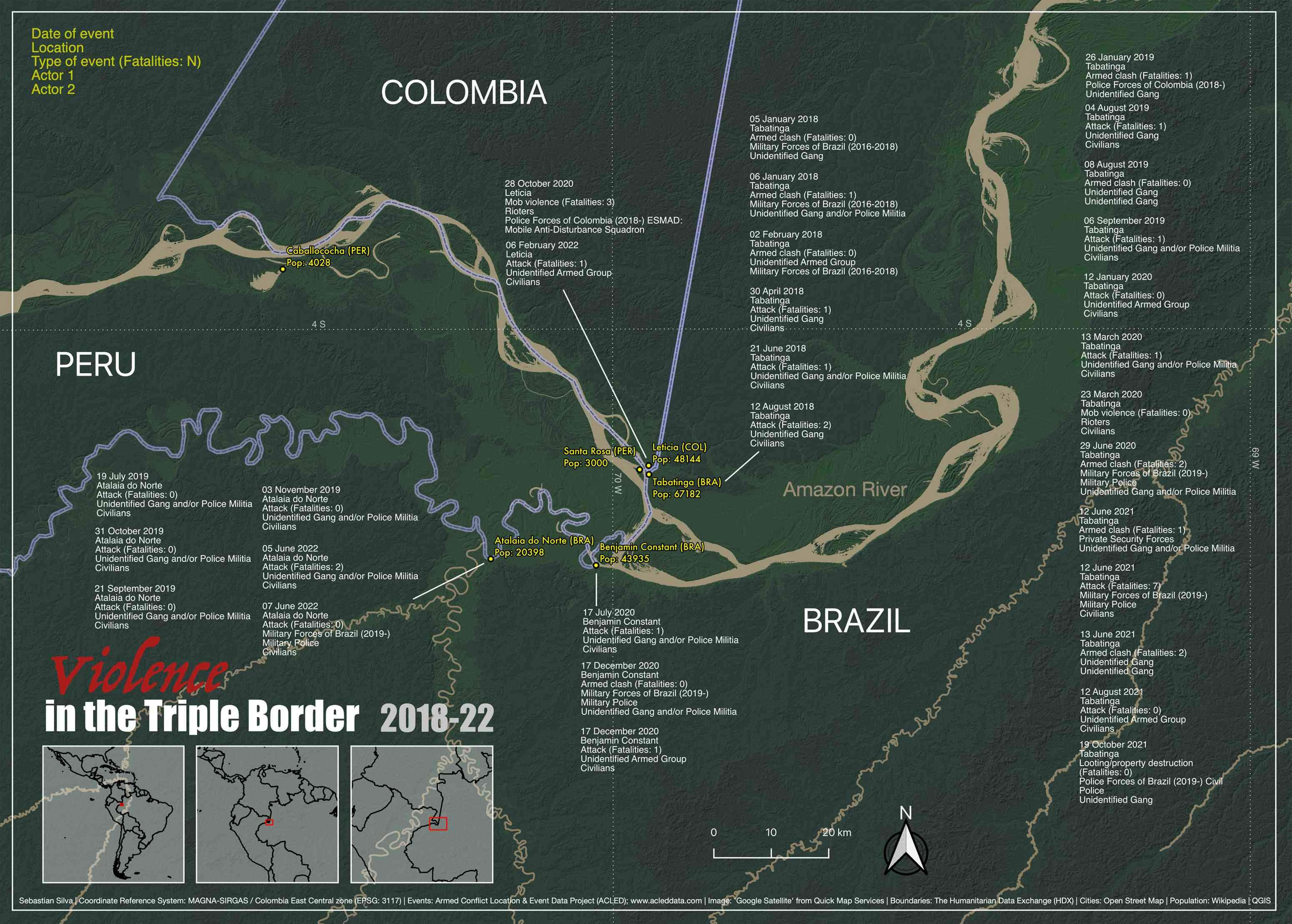 Violence in the Triple Border, 2018-2022