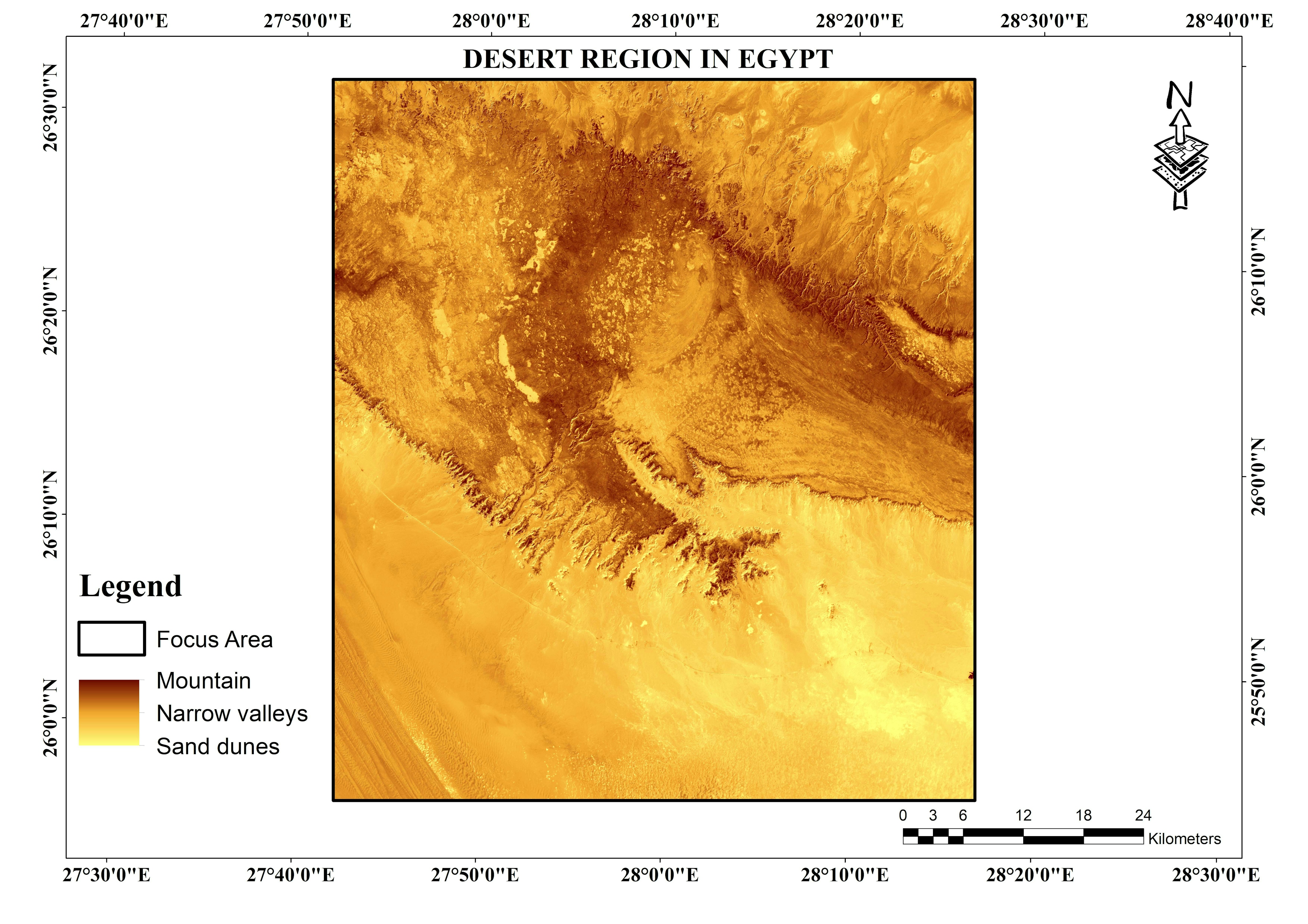 Desert Region in Egypt