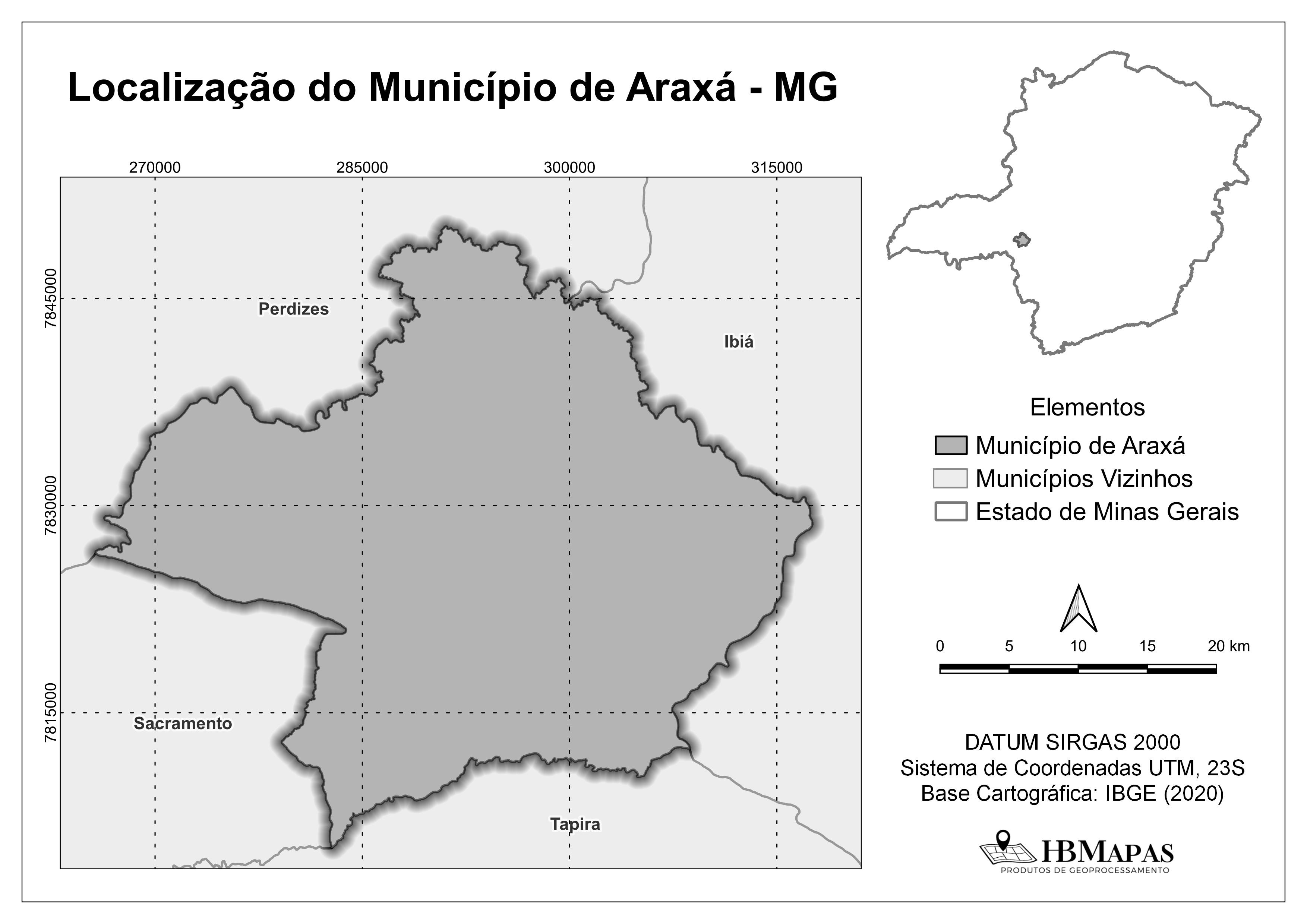 Localização do Município de Araxá - MG