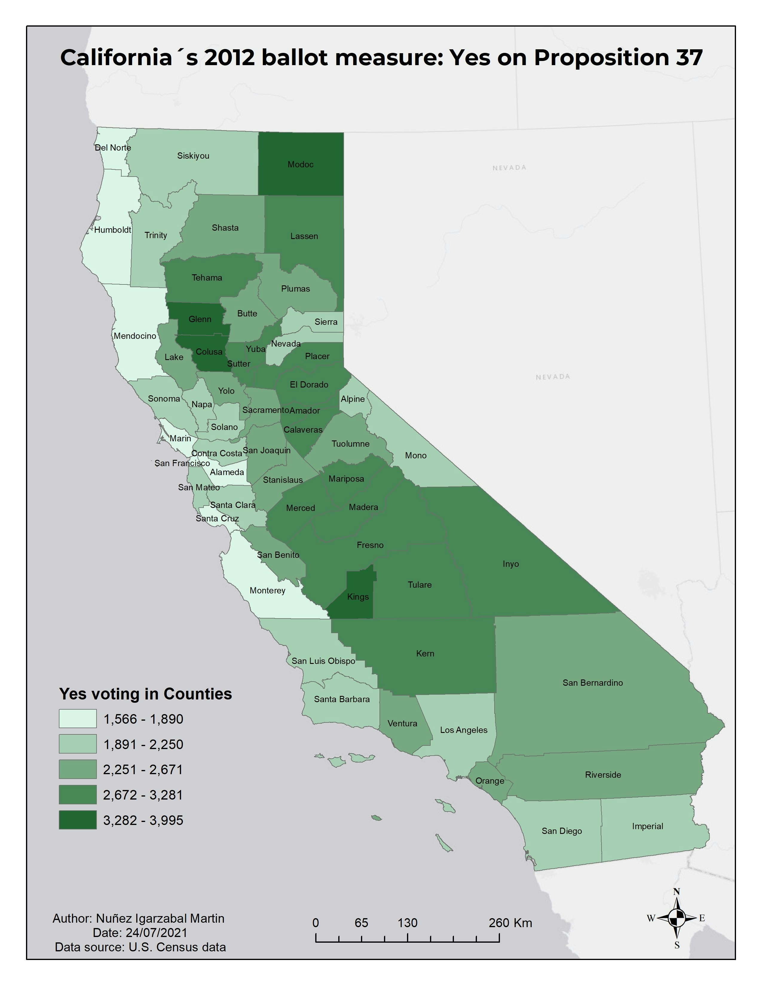 Voting data in California 