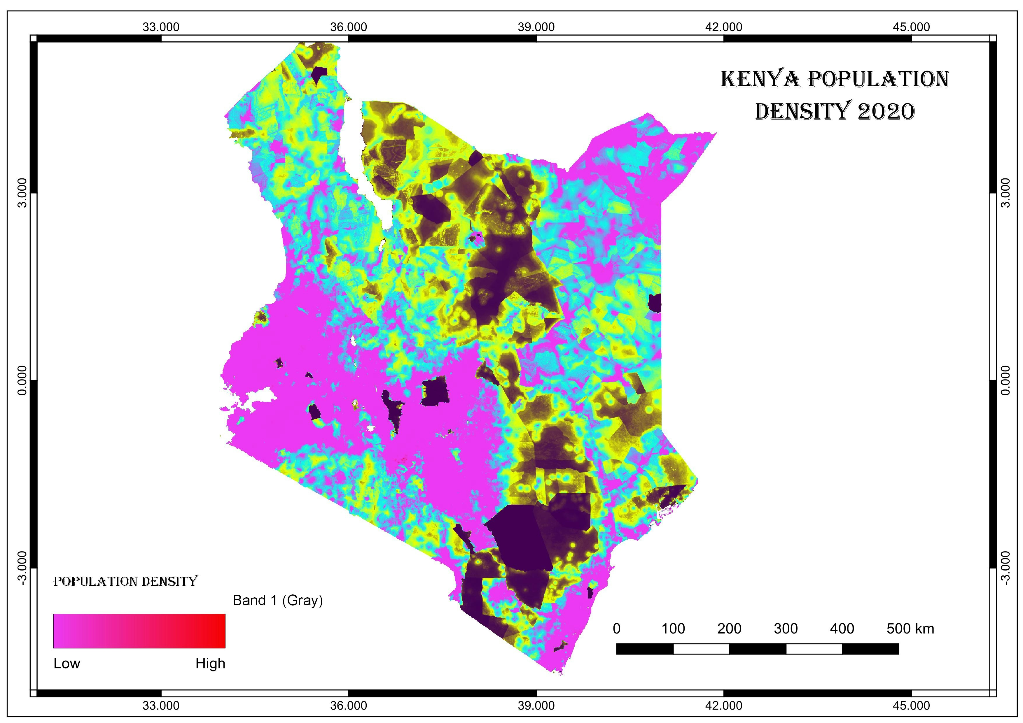 Kenya Population Density 2020