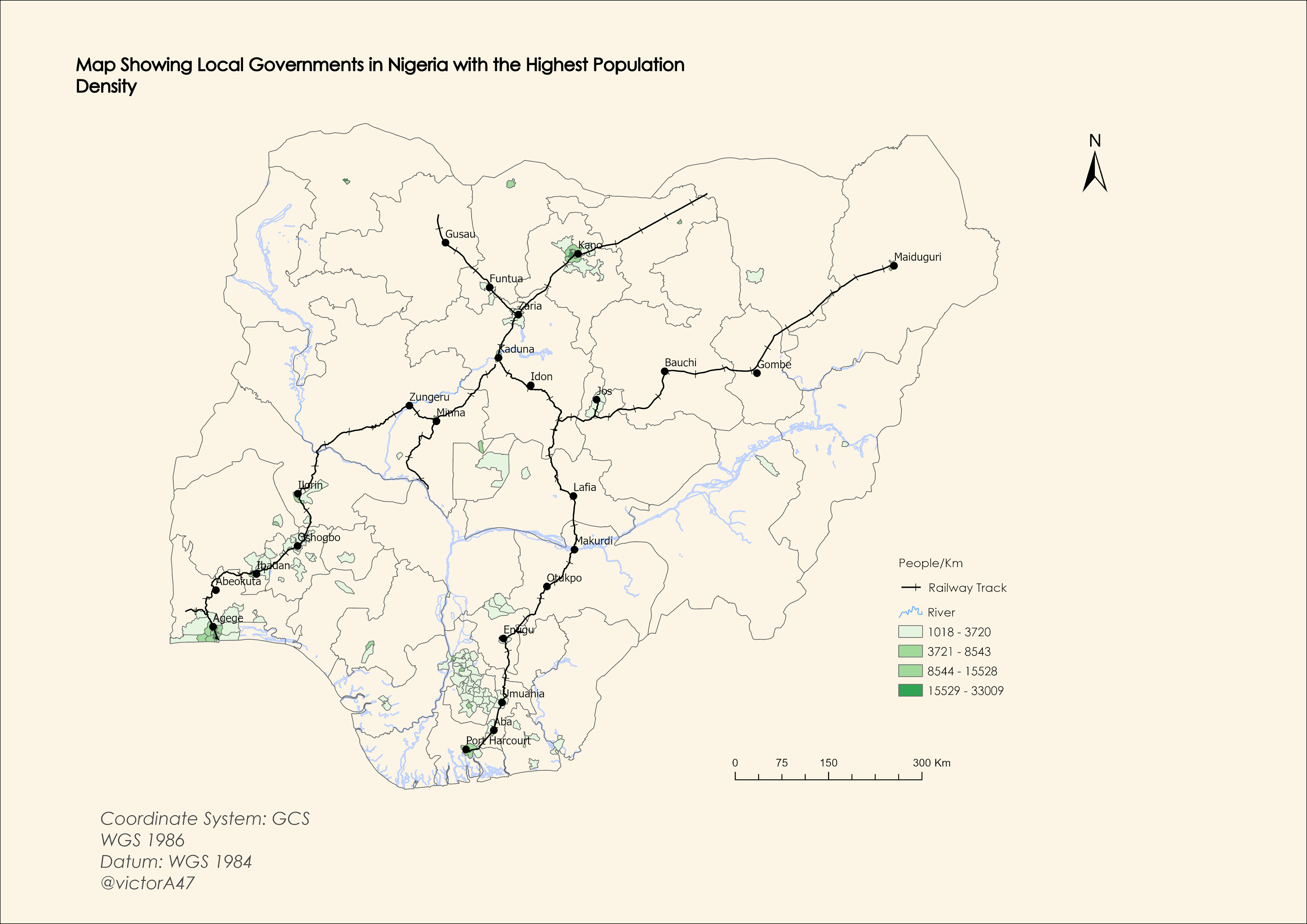 Dense Local Government Areas in Nigeria