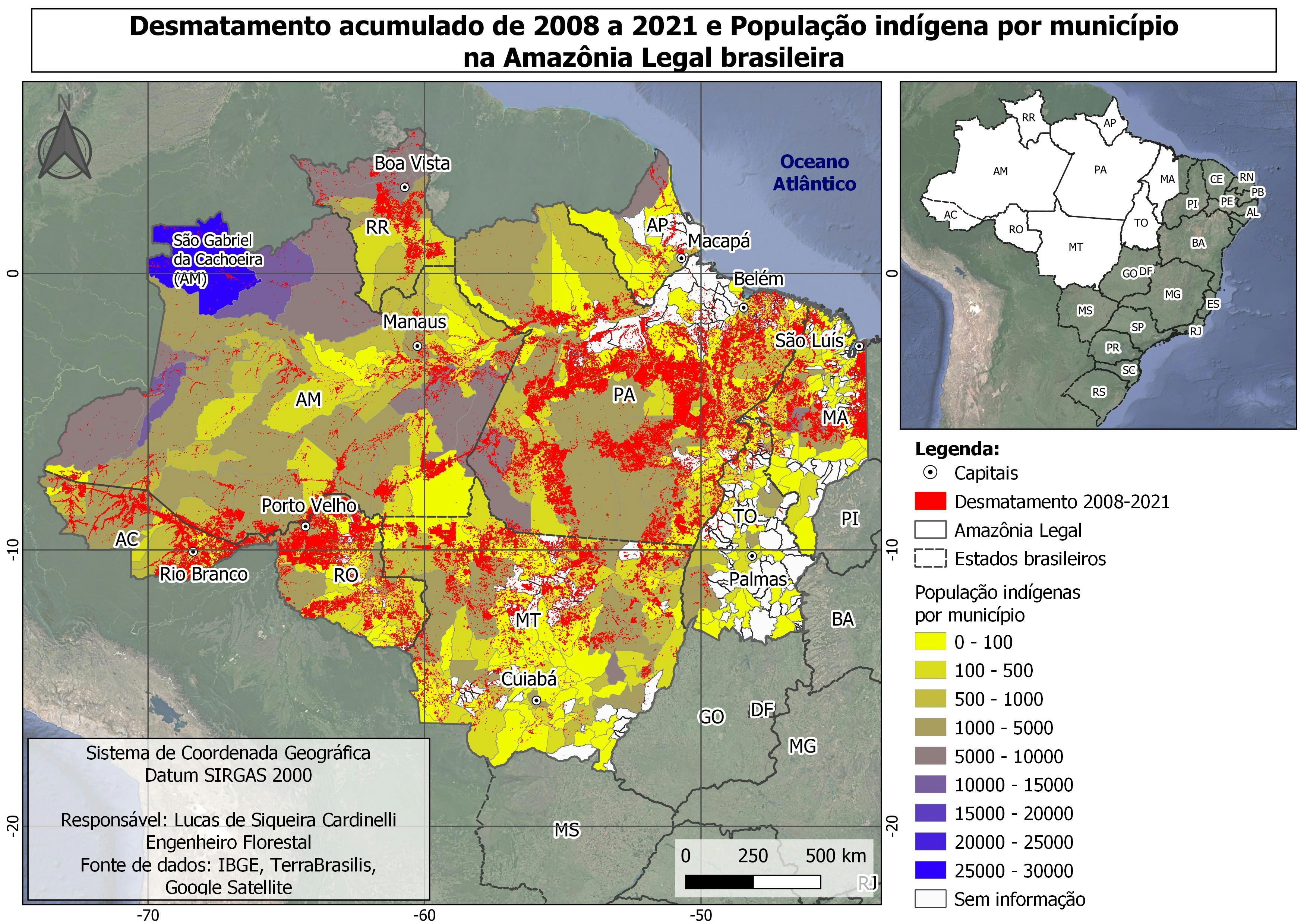 Desmatamento e população indígena