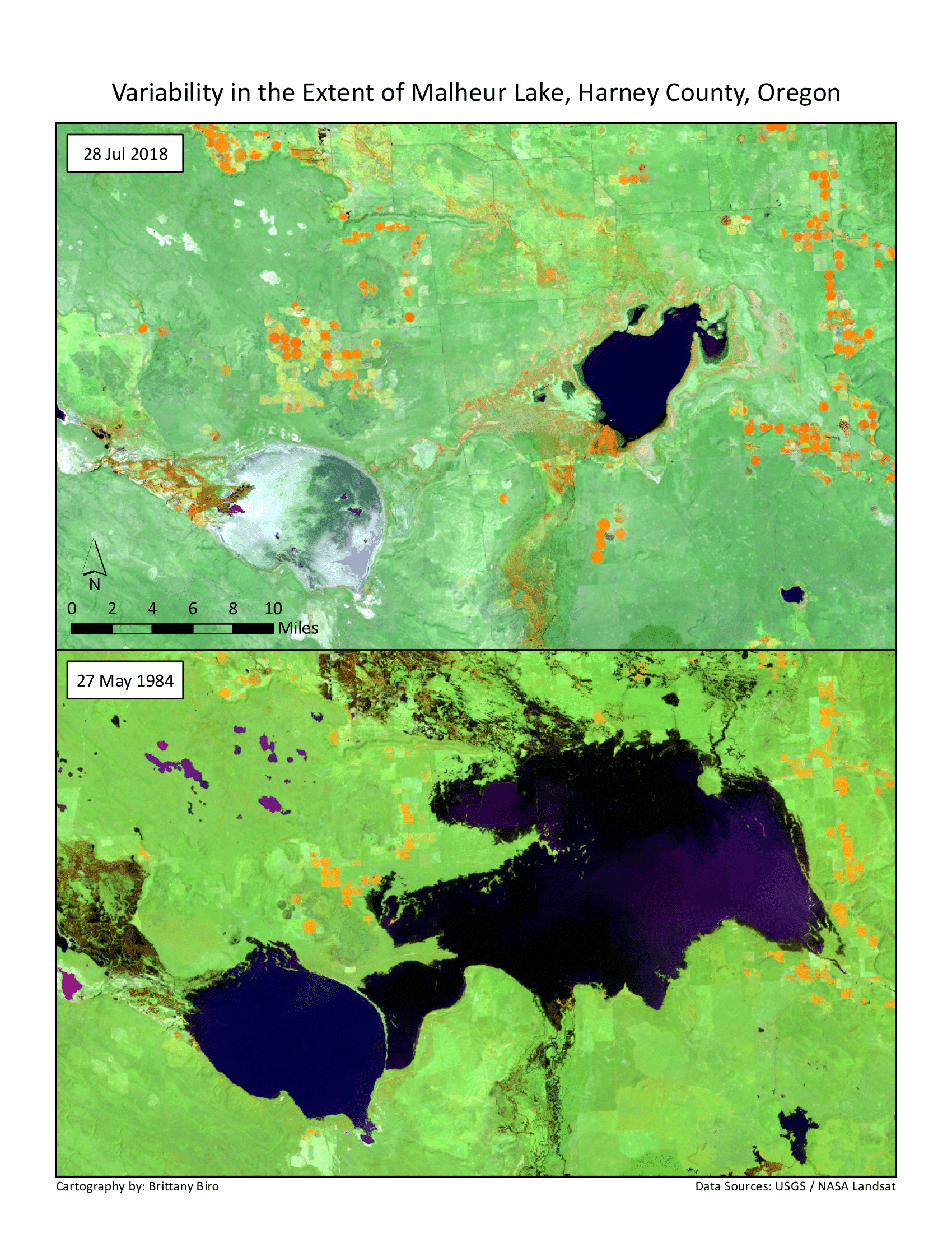 Variability in Extent of Malheur Lake