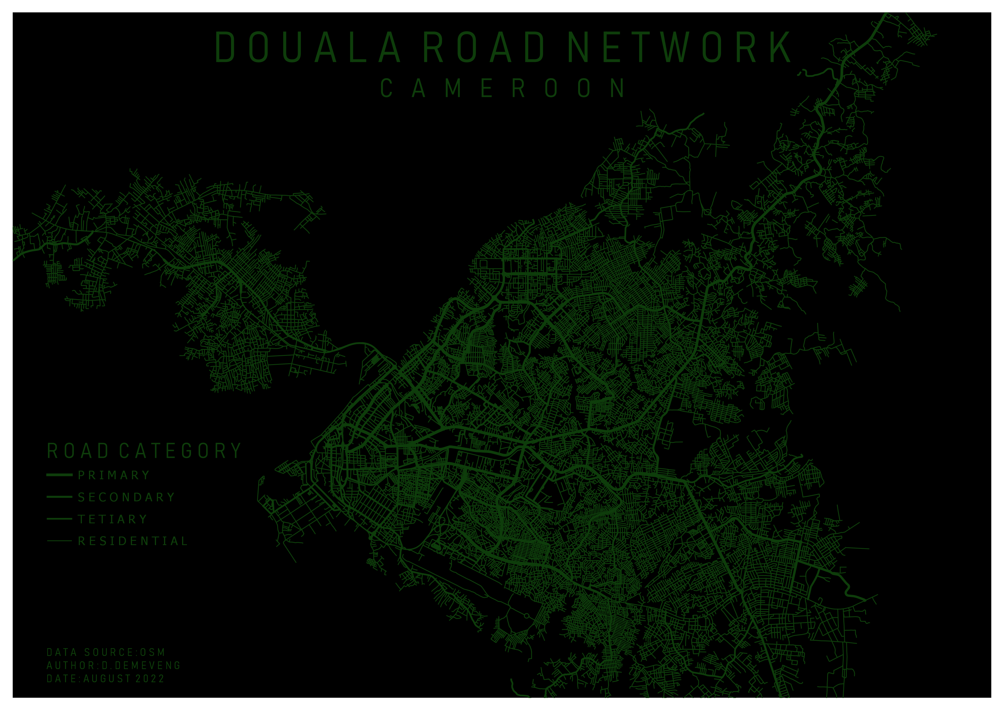 Douala Road network