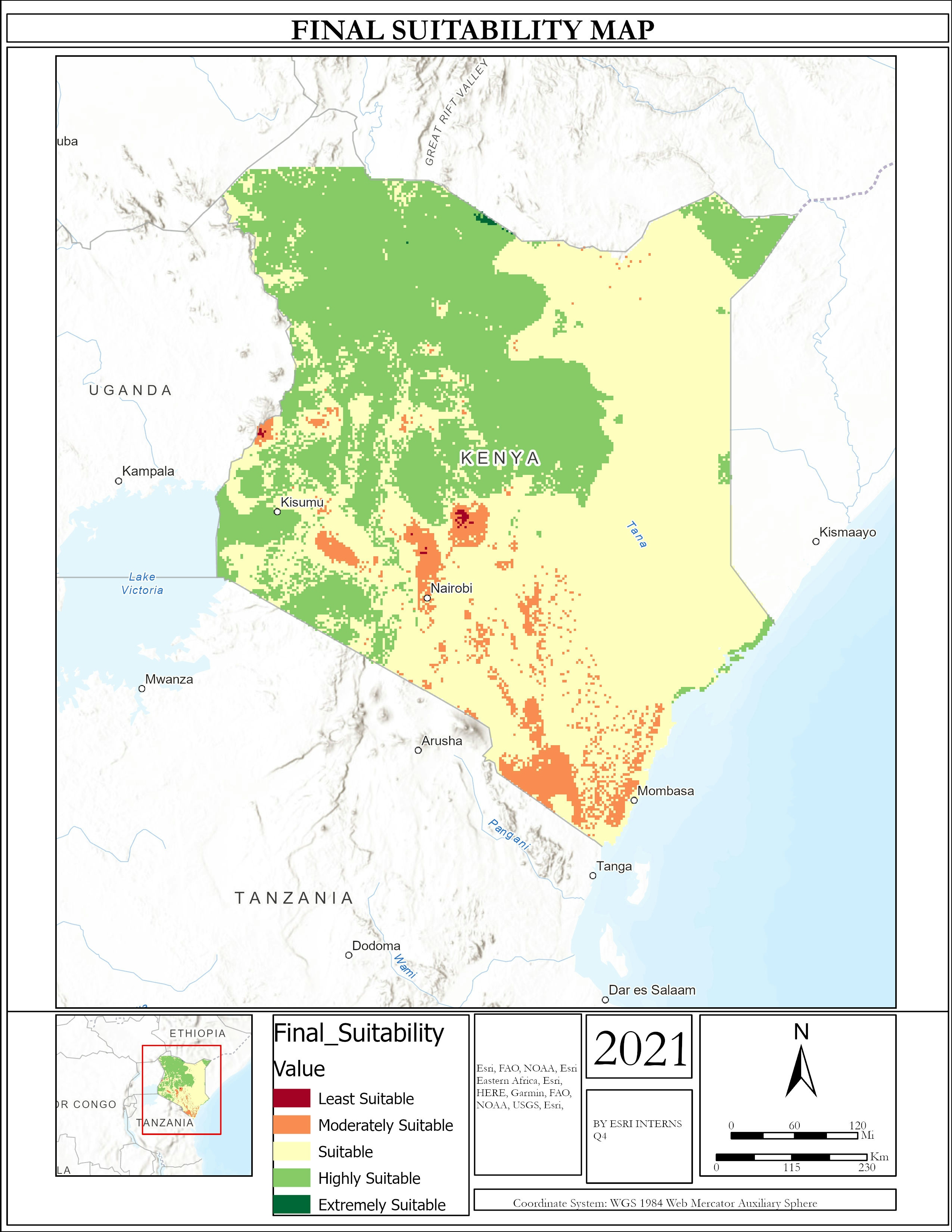 SUITABILITY ANALYSIS FOR SOLAR IN KENYA