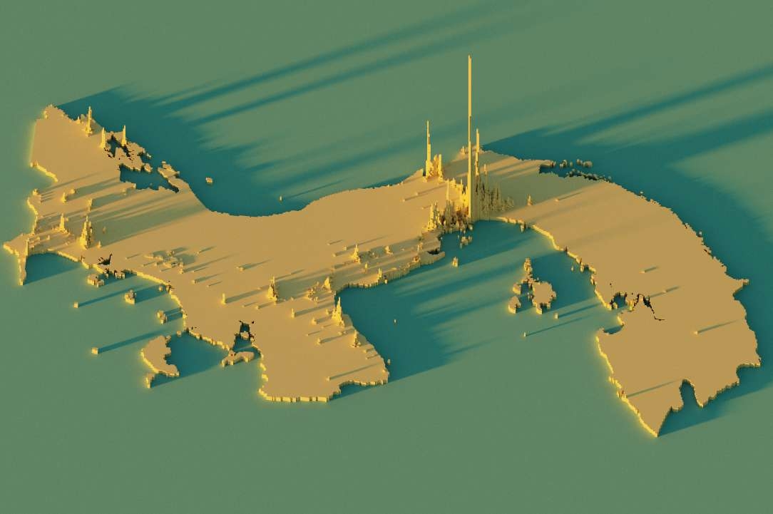 Panama 3D Population Density